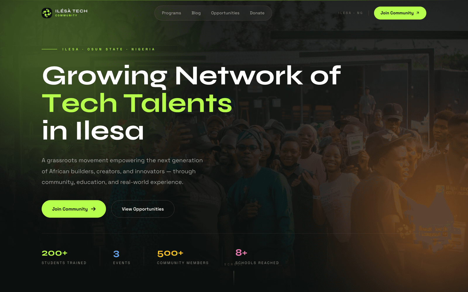 Ilesa Tech Community website