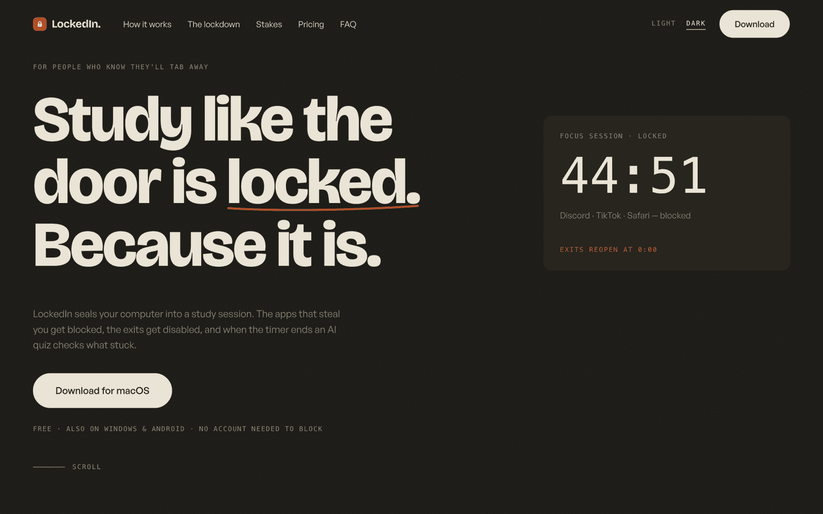 LockedIn — product screenshot