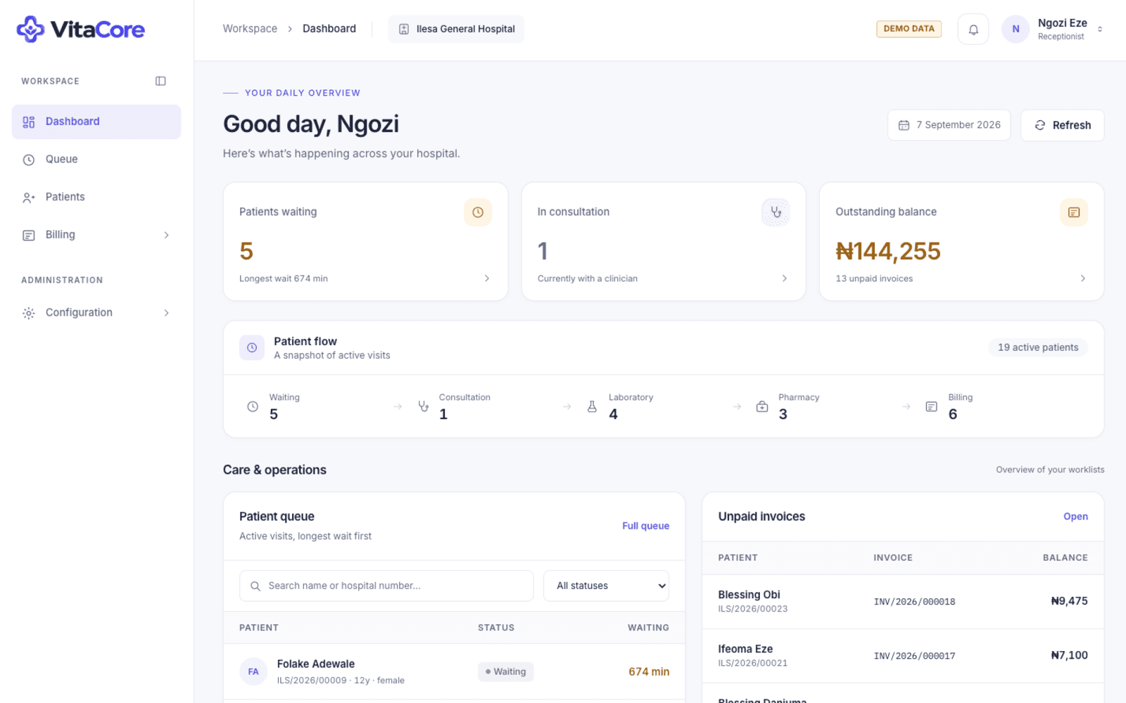 VitaCore — product screenshot