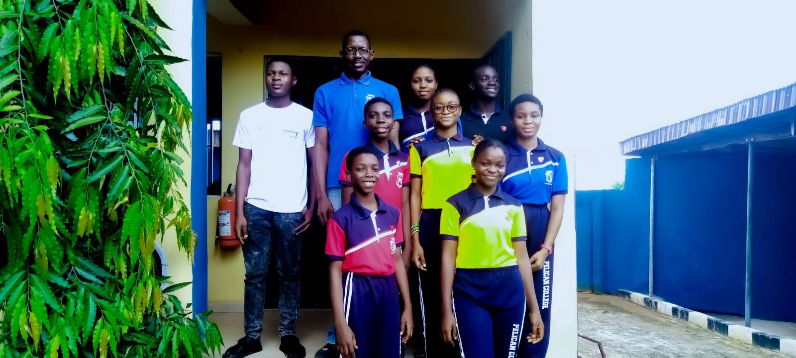 With students at Pelican, Ogun State.