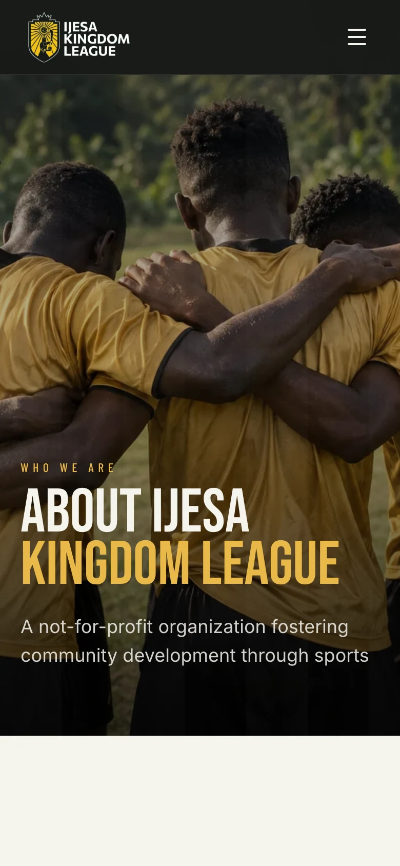 Ijesa Kingdom League — mobile website screenshot 2